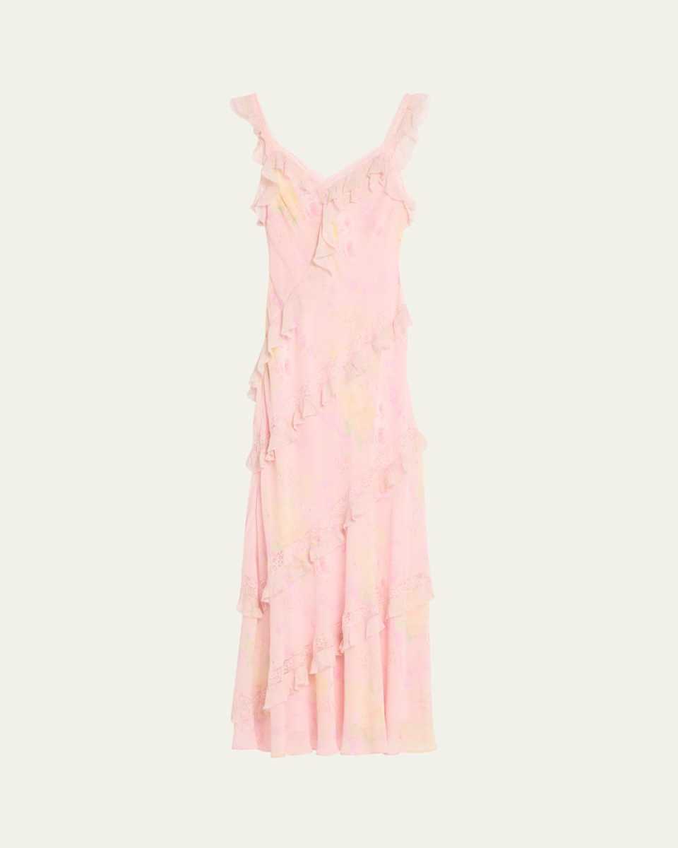 Radiance Floral Ruffle Maxi Dress